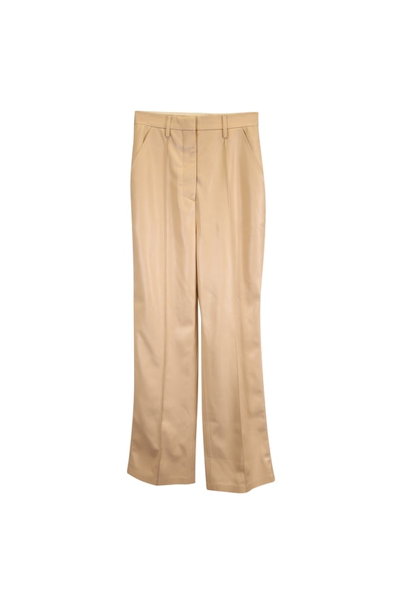 Pre-Owned Nanushka Leena Trouser Pants in Beige Polyurethane