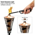 thumbnail image 3 of Matney Outdoor Metal Patio Torches – Use for Deck, Patio, Back Yard, Out Door parties, Wedding – includes Fiberglass Wick and Snuffer Cap (4 Pack), 3 of 7