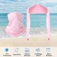 thumbnail image 4 of Abomasnow Womens Cooling Shawl Arm Sleeves with Neck Gaiter Face Sun protection Anti-UV for Driving Riding Fishing, 4 of 9
