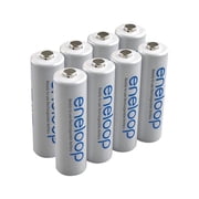 Sanyo Eneloop 8 Pack AA NiMH Pre-Charged Rechargeable Batteries-Newest Version-FREE BATTERY HOLDER- Rechargeable 1500 Times