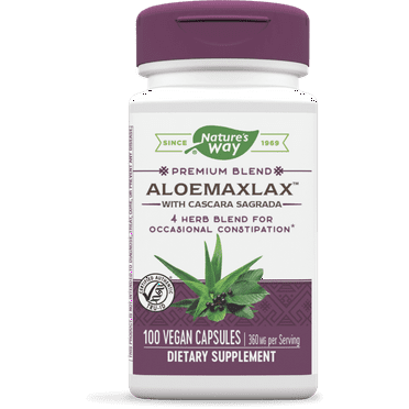 Nature's Way AloeMaxLax, Cascara Sagrada for Occasional Constipation*, 360 mg per serving, 100 Count