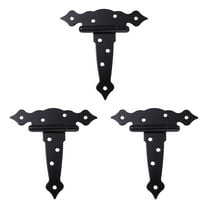 Masteelf 3pcs Heavy Duty Gate Hinges Strap Hinges Shed Door Hinges T Strap Hinges