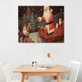 thumbnail image 2 of Orinice Santa Claus Canvas Wall Art for Living Room Bedroom Dormitory Kitchen Dining Room Office Decor Home 20x16in Frameless Painting, 2 of 3