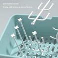 thumbnail image 3 of Baby Bottle Drying Racks Portable Space Saving Nursing Bottle Storage Box Dinnerware Organizer with Cover for Baby Toddler Home Travel, 3 of 7