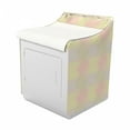thumbnail image 2 of Geometric Washer Cover, Geometric Checkered Vintage Stripped Pattern Pastel Colors Abstract Design, Washroom Decor with Dust Protection, 29" x 28" x 40", Peach Grey White, by Ambesonne, 2 of 3