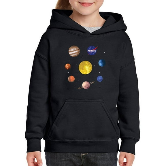 NASA Nasa Watercolor Solar System Hoodie Juniors -NASA Designs, Small