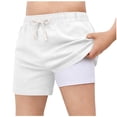thumbnail image 2 of HAOTAGS Boys Summer Shorts,Elastic Waist Lightweight School Uniform Breathable Casual Shorts White 10-11, 2 of 8
