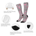 thumbnail image 5 of Vsdgher Flamingos Print Thigh High Socks Extra Long Stretchy Sock Women Over Knee High Opaque Stocking Daily Wear, 5 of 5