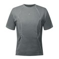 thumbnail image 4 of TSADFHJI Mens Shirts Funny Autumn Mens T Shirt Oversized Reflective Strip Suede Tee with Star Detailing S Grey, 4 of 9