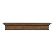 Pearl Mantels Savannah Transitional Premium Pine Wood Mantel Shelf, Lightly Distressed Chestnut Finish, 72"L x 9"D x 9"H