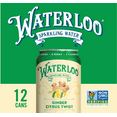 Waterloo Sparkling Water, Ginger Citrus Twist, 12 fl oz, 24 Pack Cans