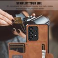 thumbnail image 5 of Phone Case for Samsung Galaxy A53 5G, Stylish Wallet Cover with Credit Card Holder Crossbody Strap Magnetic Closure Kickstand PU Leather Drop Protective Phone Case for Samsung Galaxy A53 5G - Brown, 5 of 7