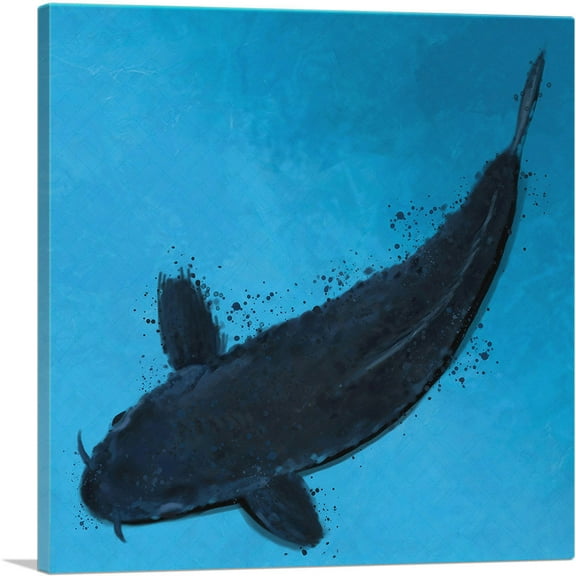 ARTCANVAS Karasugoi Koi Carp Fish Japan China Asia Canvas Art Print - Size: 18" x 18" (0.75" Deep)
