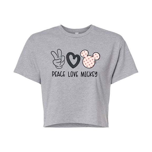 Disney - Peace Love Mickey - Cropped Tee