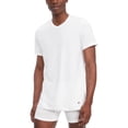 thumbnail image 2 of Camiseta Tommy Hilfiger de algodón con cuello en V para hombre, paquete de 3 unidades, color blanco, 2 of 7