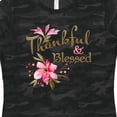 thumbnail image 4 of Inktastic Thankful and Blessed Inspirational Saying with Pink Flowers Women's T-Shirt, 4 of 5