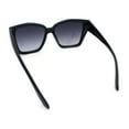thumbnail image 7 of Womens Classy Oversized Squared Beveled Cut Cat Eye Fashion Sunglasses [Black - Smoke], 7 of 7