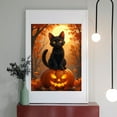 thumbnail image 2 of Diamond Art Kit for Adults, Black Cat Pumpkin Autumn Night Diamond Painting for Adults Beginners, 5D DIY Diamond Art Painting Kits, Colorful Diamond Painting Craft for Home Decor 12x16, 2 of 7