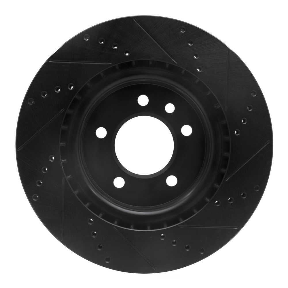Dynamic Friction Company 633-11031L DFC Brake Rotor - Drilled And Slotted - Black