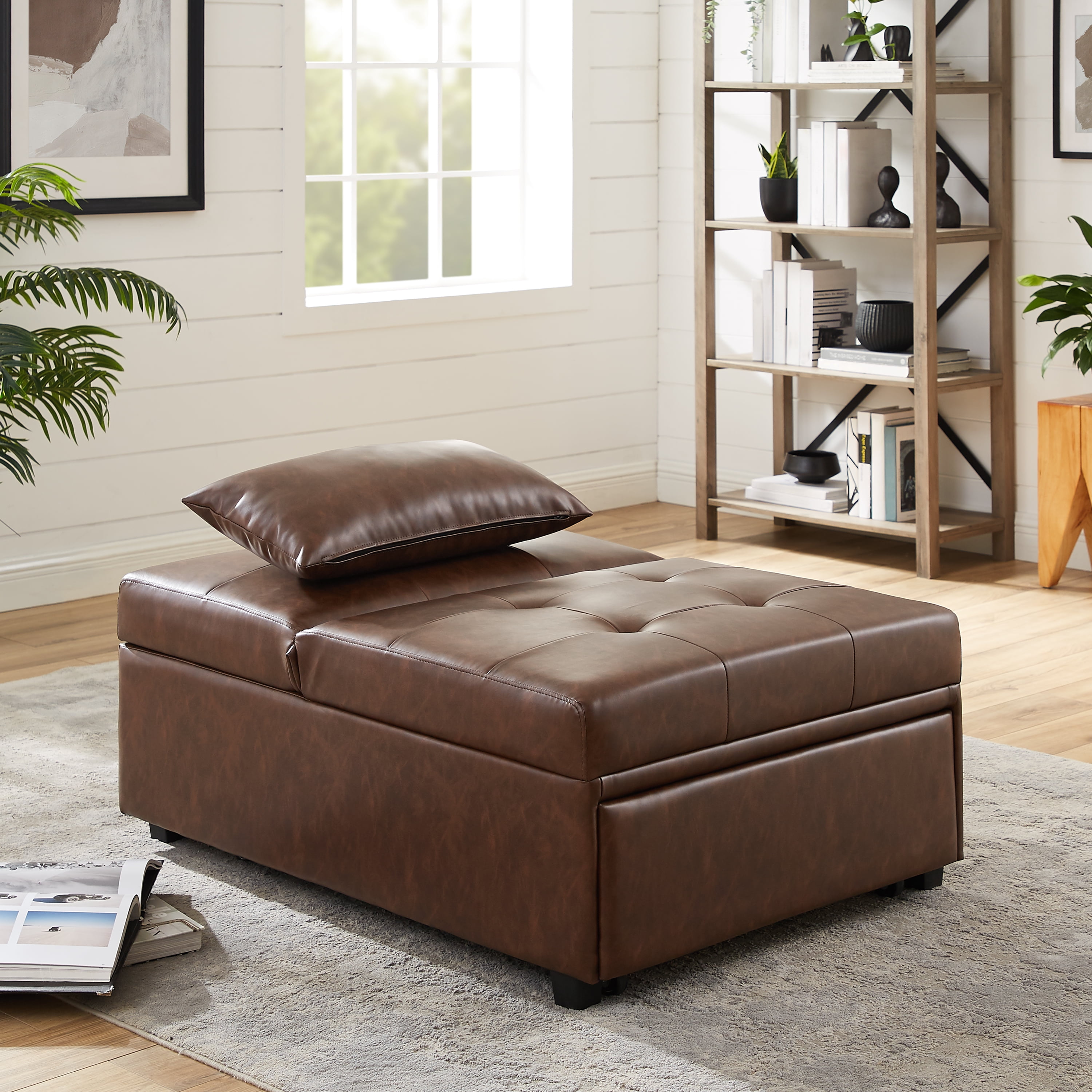 Simonson Lounge Chair, Chestnut Brown