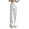 thumbnail image 2 of High Waist Straight Leg Pants, Flowing Suit Pants Trousers Slacks, Tummy Control Work Office Pants, Business Casual Professional Style Gifts for Women | CSEONE,White XL, 2 of 8