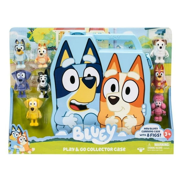Estuche de almacenamiento Moose Toys Bluey con juego de 8 figuras de juguete