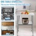 thumbnail image 2 of BENTISM Stainless Steel Work Prep Table Commercial Food Prep Table 30x30x36in, 2 of 8