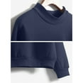 thumbnail image 4 of Duoif Fall Sweatshirts for Women Plus Size Mock Neck Sweatshirt - 2025 Fall Pullover with Pockets Womens Sweatshirt Navy S, 4 of 4