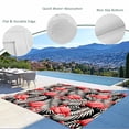 thumbnail image 3 of Red Flamingo Outdoor Rug for Patio/Deck/Porch, Non-Slip Large Area Rug 4 x 6 Ft, Summer Tropical Plants Leaves Botanical Black Indoor Outdoor Rugs Washable Area Rugs, Camping Rug Carpet Runner, 3 of 8