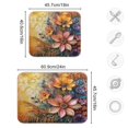 thumbnail image 3 of Kitchen Drying Mat 16x18In Drying Dish Mat Dish Drying Mats Kitchen Countertop Multi-Function Drain Drying Mat Kitchen Table Two Flowers, 3 of 8