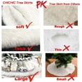 thumbnail image 4 of 36 Inch Faux Fur Christmas Tree Skirt White Plush Skirt for Merry Christmas Party Christmas Tree Decoration, 4 of 6