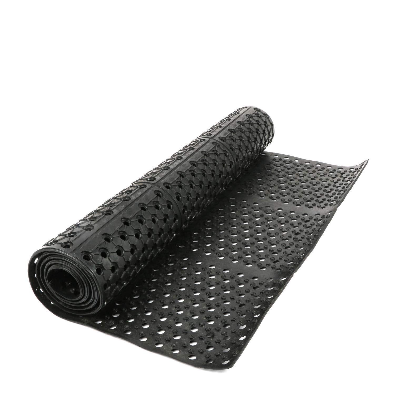 Black Non Slip Floor mat with mini drain holes for Swimming Pool