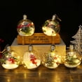 thumbnail image 3 of Happy Date LED Christmas Fillable Light Bulb, Christmas Ball Clear Plastic Fillable DIY Light Bulb with Rope Transparent Hanging Ornaments Balls Christmas Tree, 3 of 8