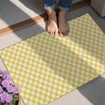 thumbnail image 4 of Yellow and White Checkerboard Pattern Door Rugs,Washable Non Slip Door Mats Indoor,Decorative Door Mats,Entry Mat Indoor for Entrance,Bedroom,Kitchen,Bathroom,20"x32", 4 of 6