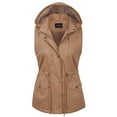 thumbnail image 1 of KOGMO Womens Fur Lined Anorak Safari Vest with Detachable Hoodie (S-3X), 1 of 6