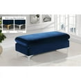 thumbnail image 2 of Meridian Furniture Naomi Navy Velvet Ottoman, 2 of 5
