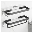 thumbnail image 5 of Bathroom Shelves Wall Mounted Glass Shelves for Bathroom Floating Shelf with Towel Holder Glass Shower Shelf 2 Tier Bathroom Wall Organizer, 5 of 7