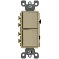 thumbnail image 1 of Leviton 20A, 120/277V, Decora Interruptor de combinación AC de 3 vías, grado comercial, toma de tier agua 1, 1 of 2