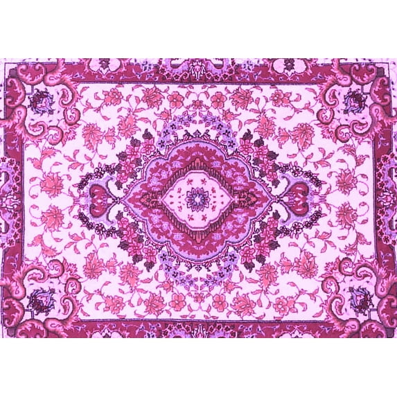 Ahgly Company Indoor Rectangle Persian Purple Traditional Area Rugs, 2' x 3'
