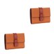 thumbnail image 2 of Monedero de mujer Trifold Qarigey Color sólido Oro marrón 2Conjunto, 2 of 6