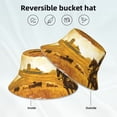 thumbnail image 2 of Salouo Western Cowboy Ranch Print Unisex Bucket Hat, Outdoor Summer Beach Fishing Sun Hat Fun Outdoor Vacation Hat for Men Women Teens,Reversible Double-Side-Wear, 2 of 6