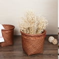 thumbnail image 5 of 1Pc Straw Woven Wastebasket Practical Trash Can Waste Paper Basket Storage Bin, 5 of 8