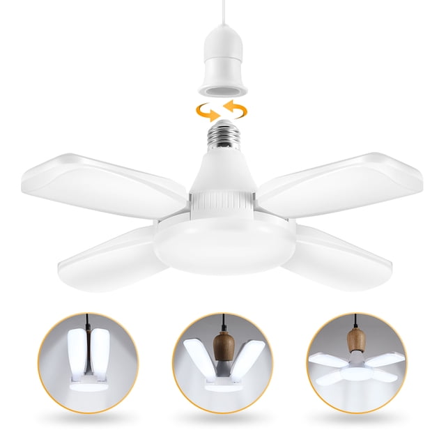 Luz de garaje LED E27 de 60W, voltaje de entrada 165-265V CA