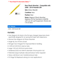 thumbnail image 2 of Rear Shock Absorber - Compatible with 2008 - 2018 Peterbilt 389 2009 2010 2011 2012 2013 2014 2015 2016 2017, 2 of 2