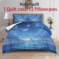 thumbnail image 5 of ZIATUBLES Dreamy Whale Print Twin Size Duvet Cover Set, 3 Pieces Soft Cozy Bedding, 1 Duvet Cover & 2 Pillowcases, Easy Care Lightweight Bedding for All Season, Chic Modern Decor, 5 of 8