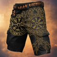 thumbnail image 2 of CONZONE Mens Cargo Shorts Viking Mythology Graphic Y2K Straight Leg Cargo Shorts for Men Lightweight Relaxed Fit Streetwear Outdoor Shorts With Pockets, 2 of 4