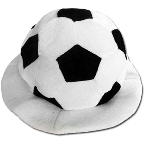 Plush Soccer Bucket Hat Headgear for Theme Parties Fans Hat for Carnivals Halloween Soccer Bucket Hat