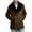 Brown, variant on IYTR Men's Solid Color Peacoat Double Breasted Wool Coat Long Sleeve Warm Winter Fleece Lined Overcoat with Pockets Black L