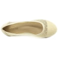 thumbnail image 6 of Ollio Women's Shoes Dots or Floral Lace Breathable Round Toe Ballet Flats F1234, 6 of 6