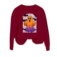 thumbnail image 3 of Chandail Sans Capuche d'Halloween pour Femme, Chandail Imprimé à Enfiler, Manches Longues Décontractées, Col Ras du Cou, Hauts de Mode d'Automne, Tenue de Détente Confortable, 3 of 3